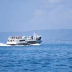 Sea transfer route from Gili Air to Bali, commonly used for medical evacuation and patient transport supported by Nusa Medica Clinic, ensuring safe and coordinated travel across the Lombok Strait.